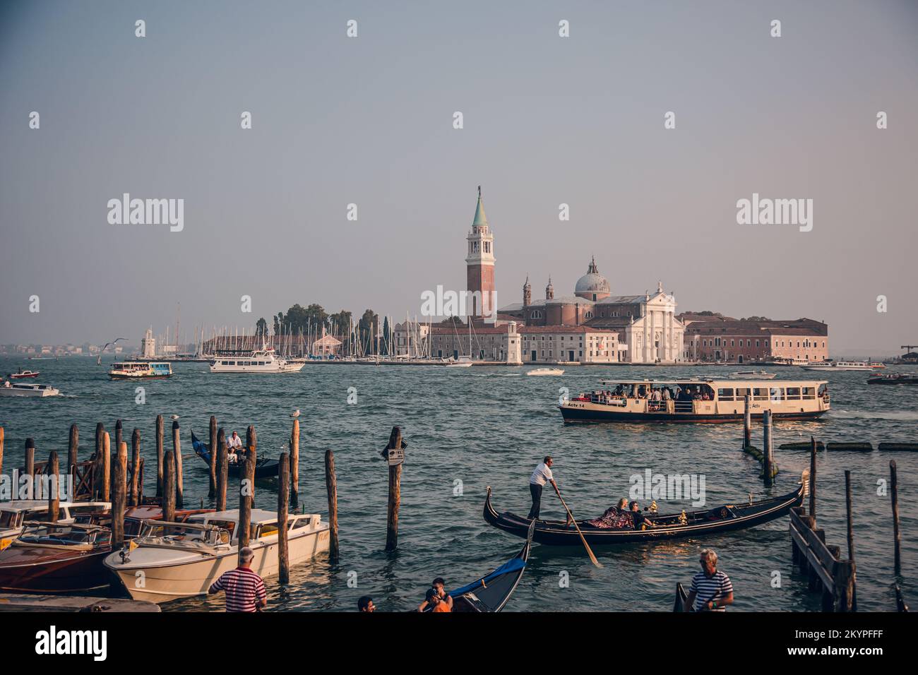 Image of Venice with its gondolas and its tourists enjoying the beauty ...