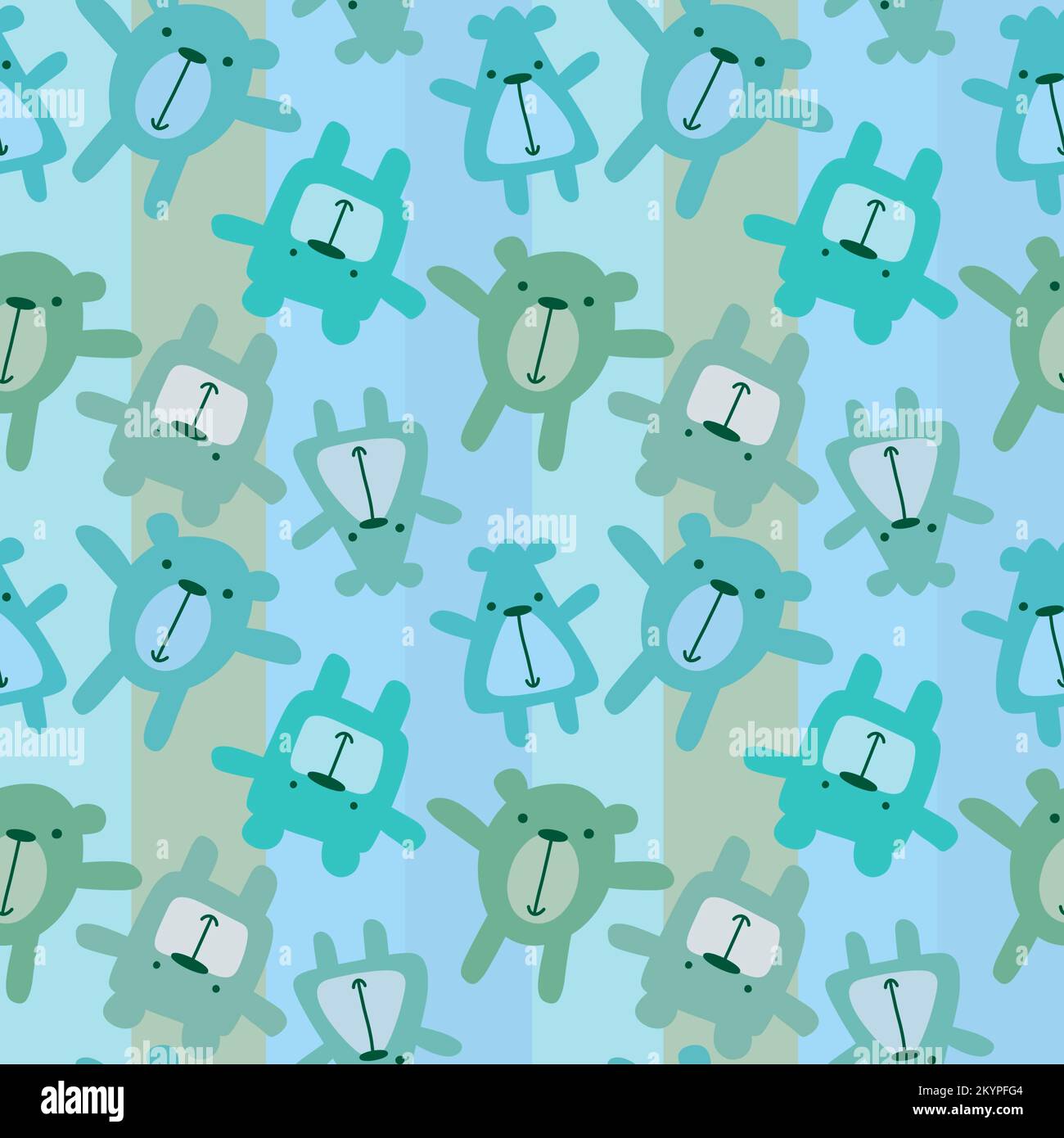 Cartoon toys animals seamless fluffy bears pattern for wrapping paper ...