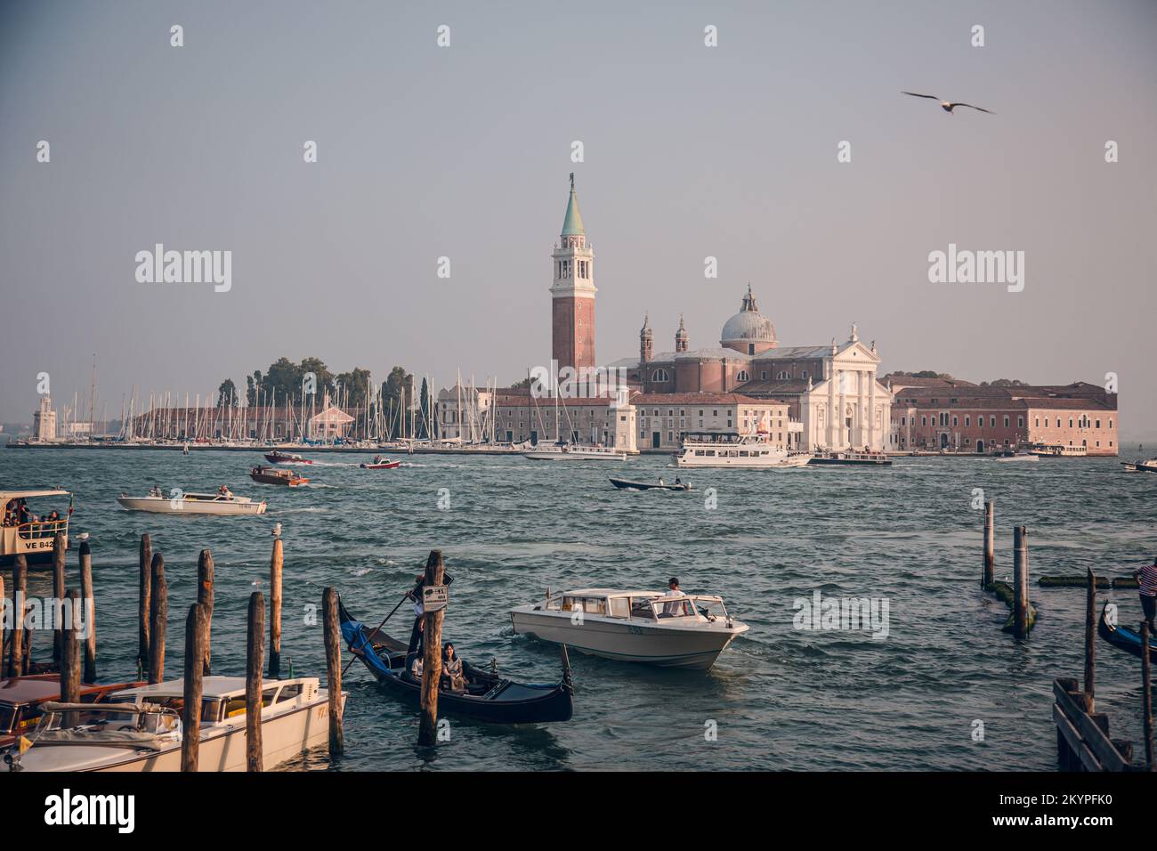Image of Venice with its gondolas and its tourists enjoying the beauty ...