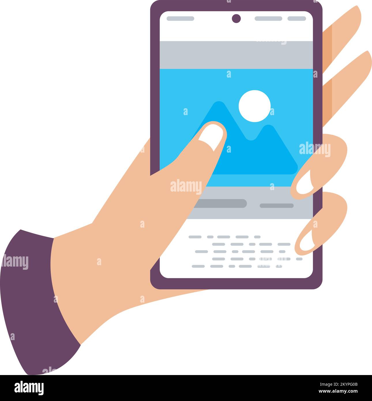 hand with smartphone device Stock Vector Image & Art - Alamy