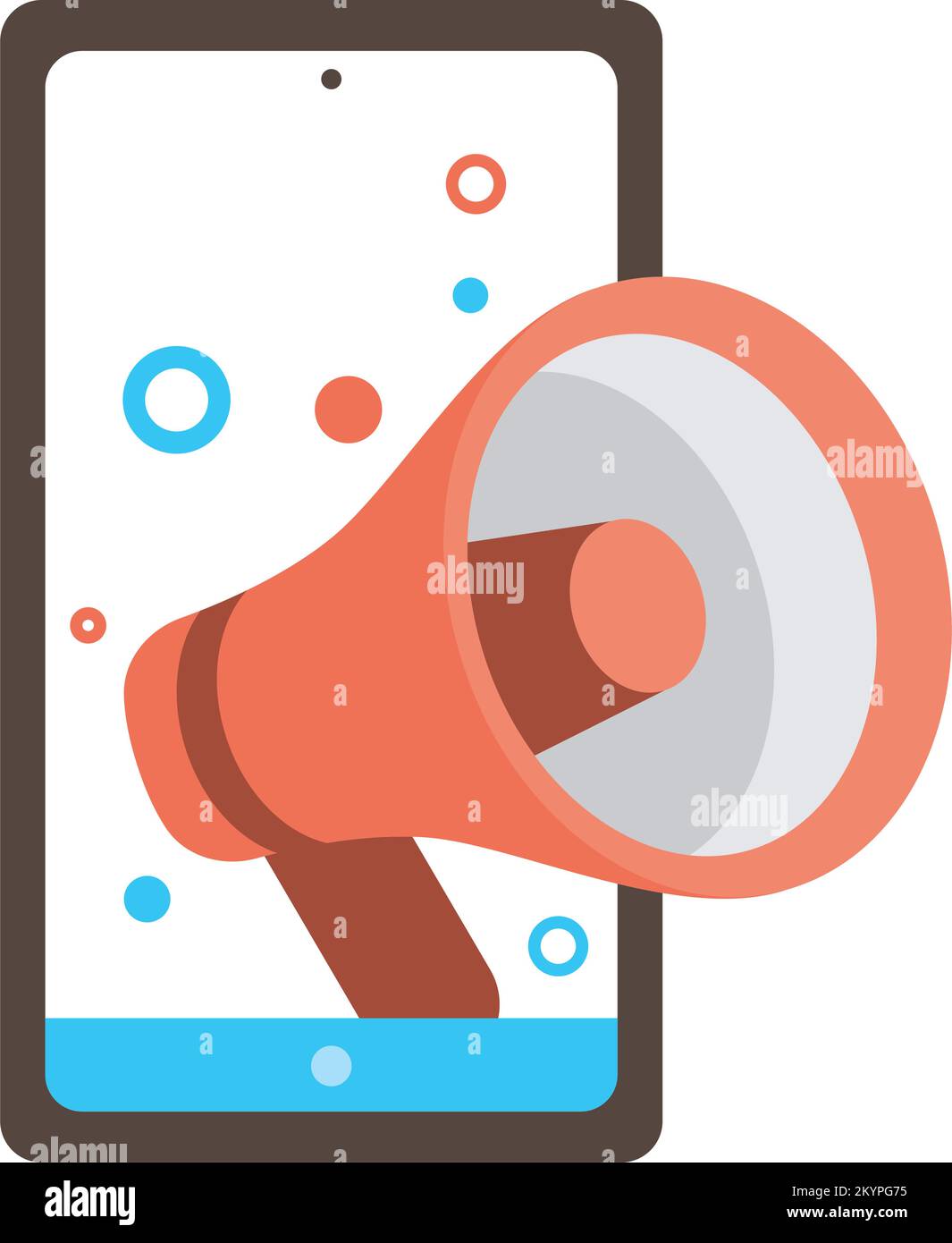 smartphone with megaphone Stock Vector Image & Art Alamy