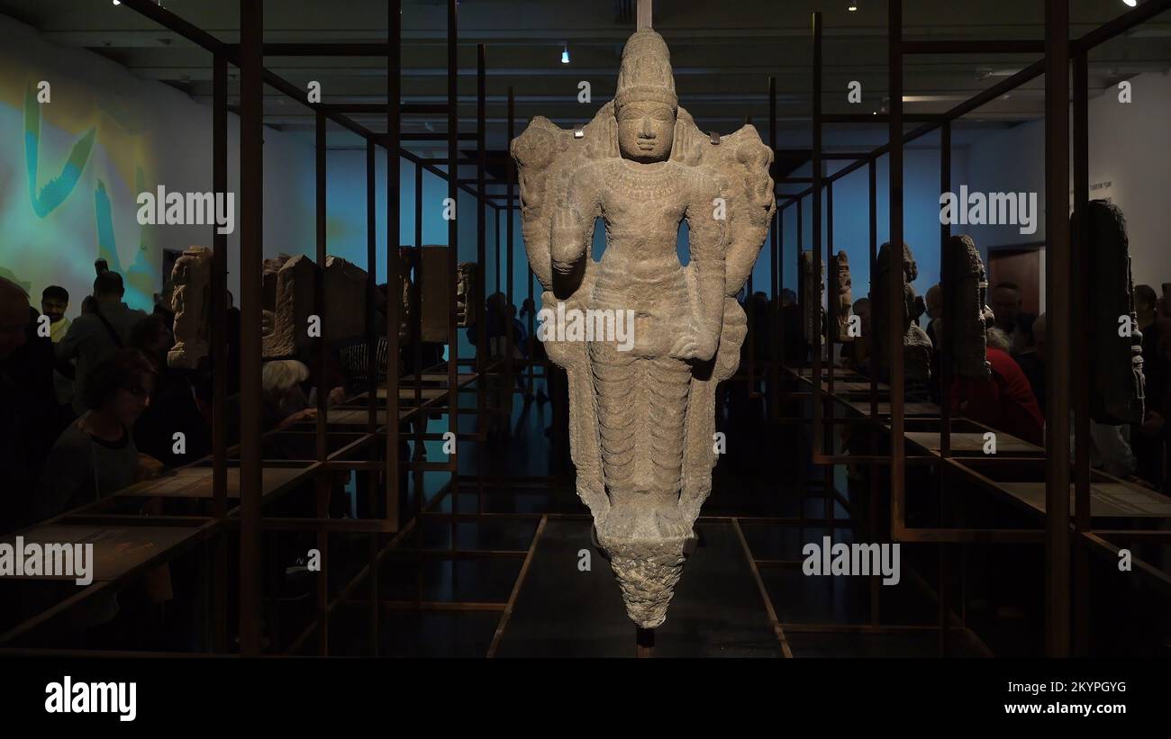 JERUSALEM, ISRAEL - DECEMBER 1: Visitors view sculptures of Indian ...