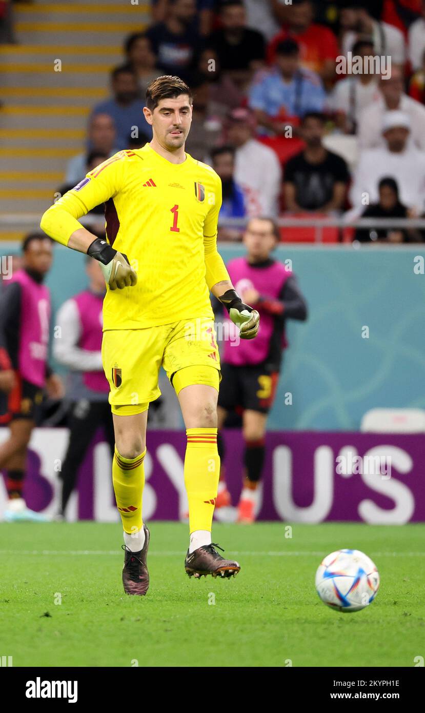 ArRayyan, Qatar 01/12/2022, Belgium goalkeeper Thibaut Courtois