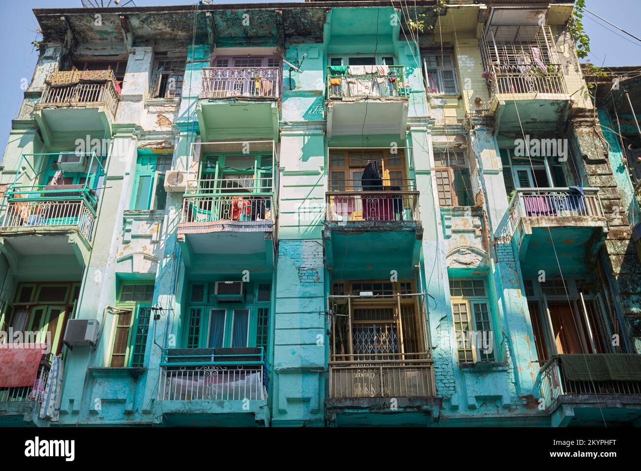 Residential property in downtown Yangon Myanmar Stock Photo Alamy
