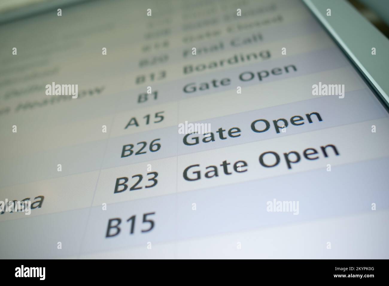 DUBAI, UAE - JUNE 04, 2014: close up shot of timetable screen in Dubai ...