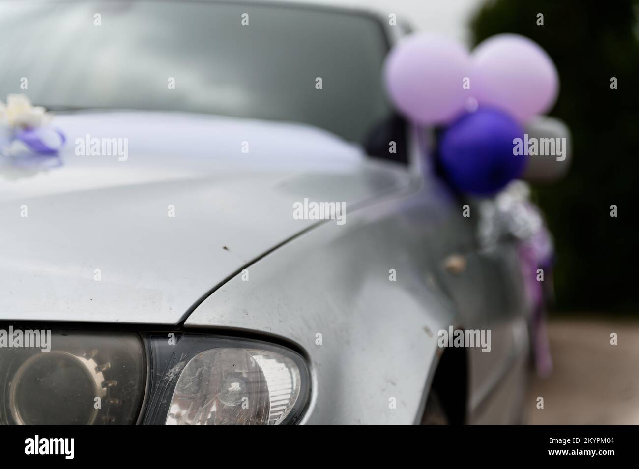 https://c8.alamy.com/comp/2KYPM04/car-decoration-for-a-wedding-decorations-on-the-car-of-the-newlyweds-cortege-at-the-wedding-2KYPM04.jpg