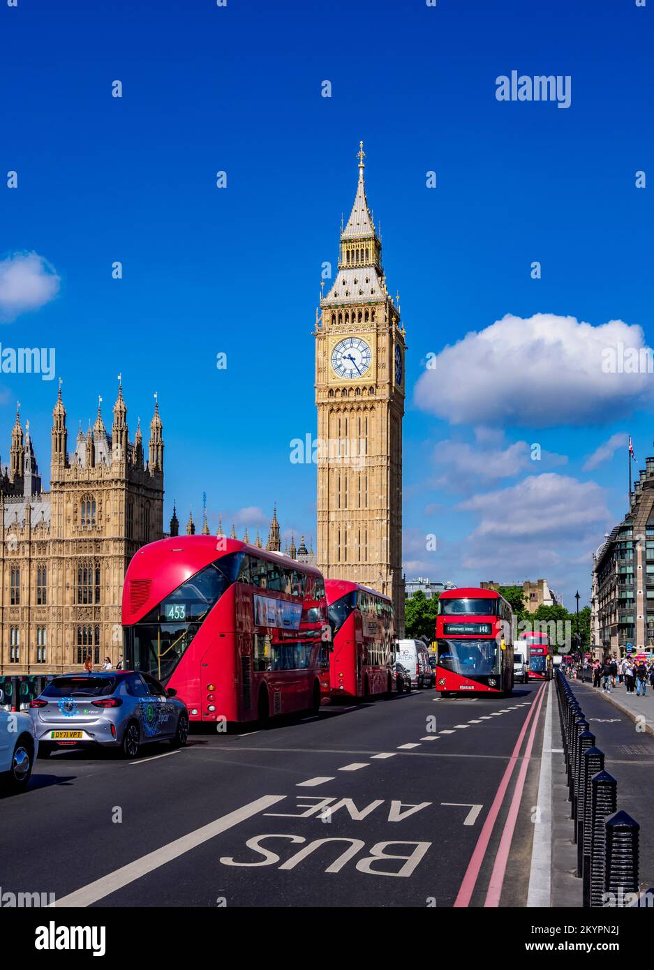 Westminster Bridge and Big Ben, Palace of Westminster, London, England
