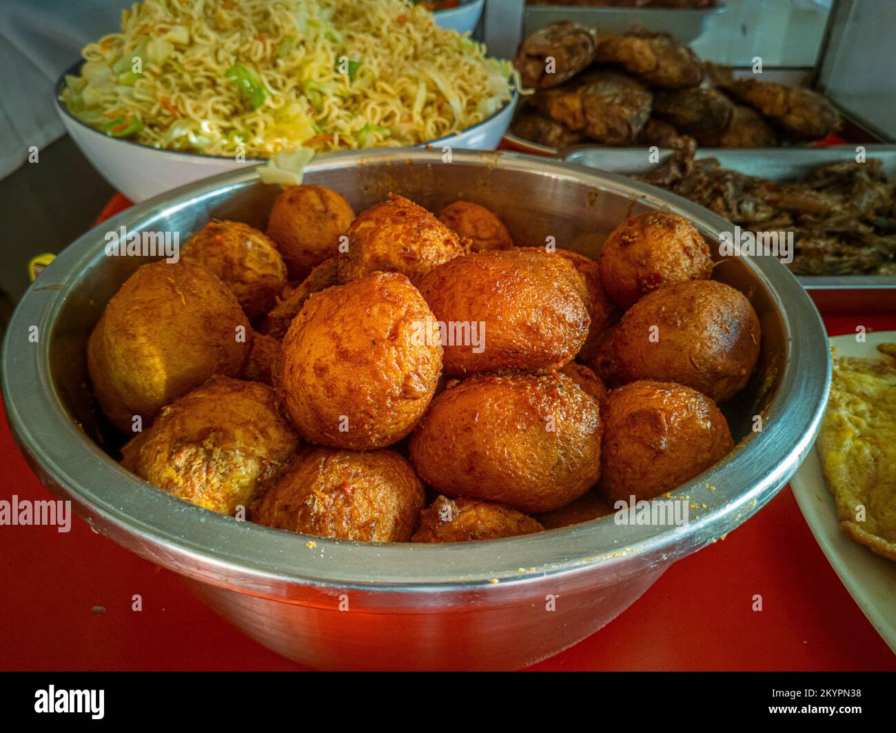 Mixed rice. A popular Indonesian specialty rice meal with various side