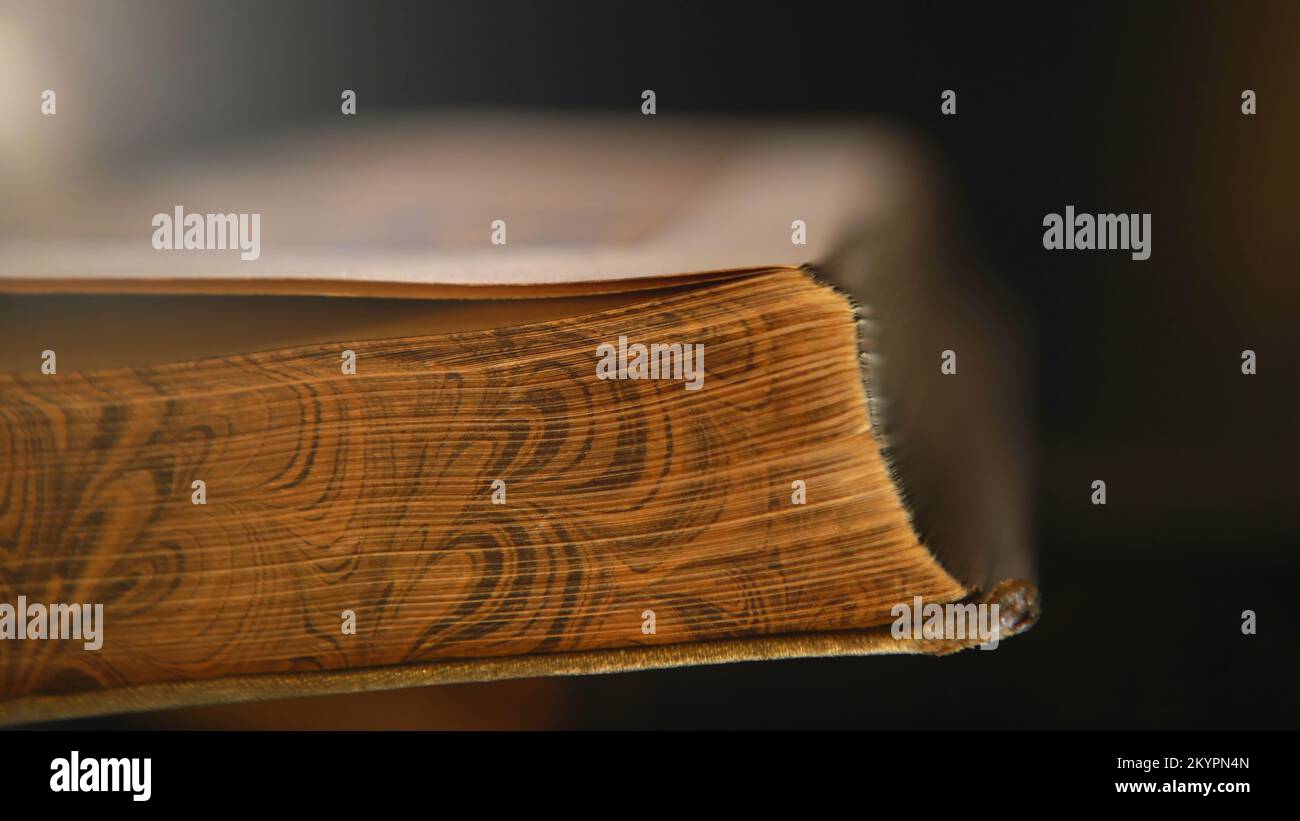 Books pages turning macro close hi-res stock photography and images - Alamy