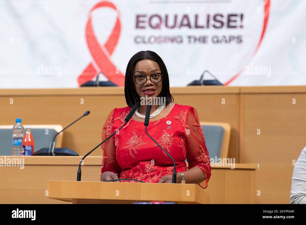 Lusaka, Zambia. 1st Dec, 2022. Zambian Minister of Health Sylvia Masebo