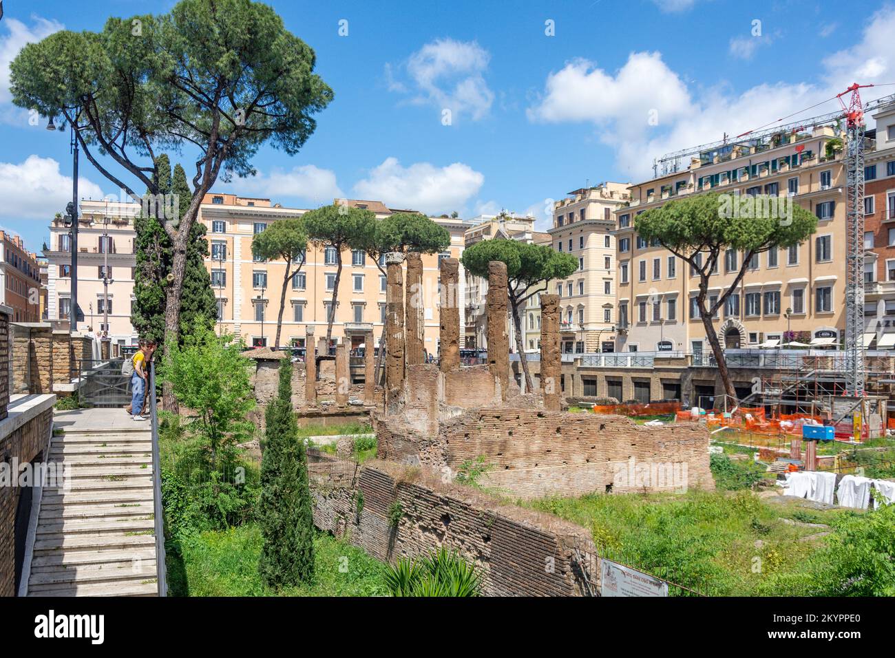Largo di Torre Argentina Roman ruins, Piazza dei Calcarari, Central Rome, Rome (Roma), Lazio Region, Italy Stock Photo