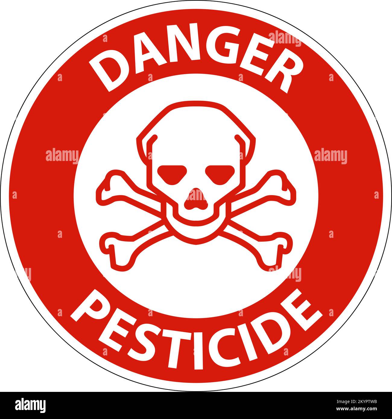 Danger Pesticide Symbol Sign On White Background Stock Vector