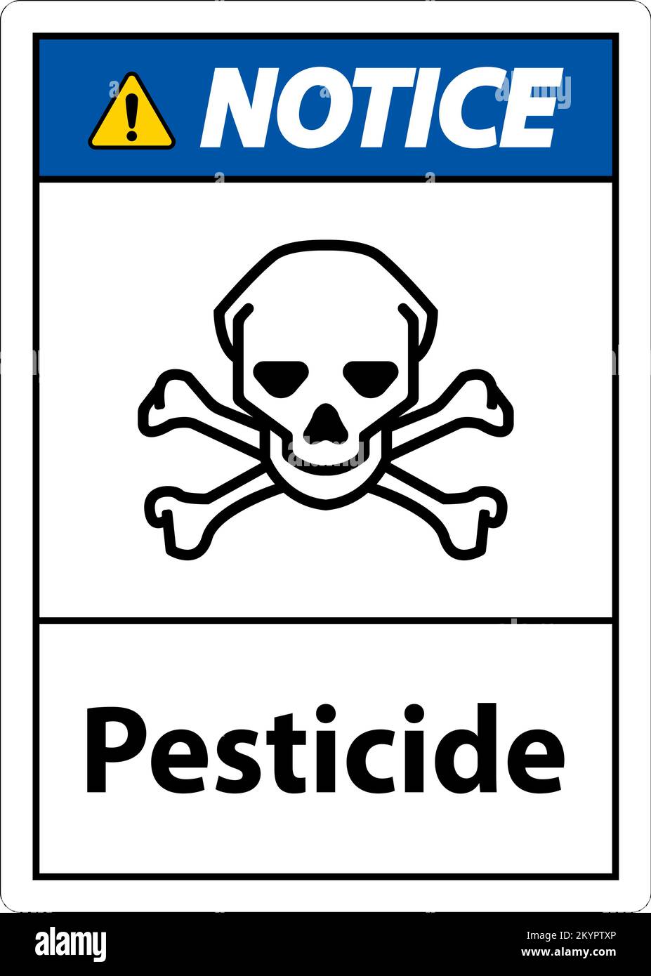 Notice Pesticide Symbol Sign On White Background Stock Vector