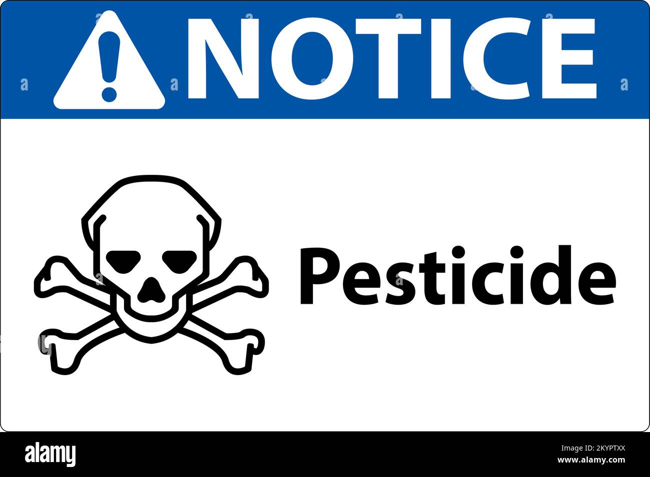 Notice Pesticide Symbol Sign On White Background Stock Vector