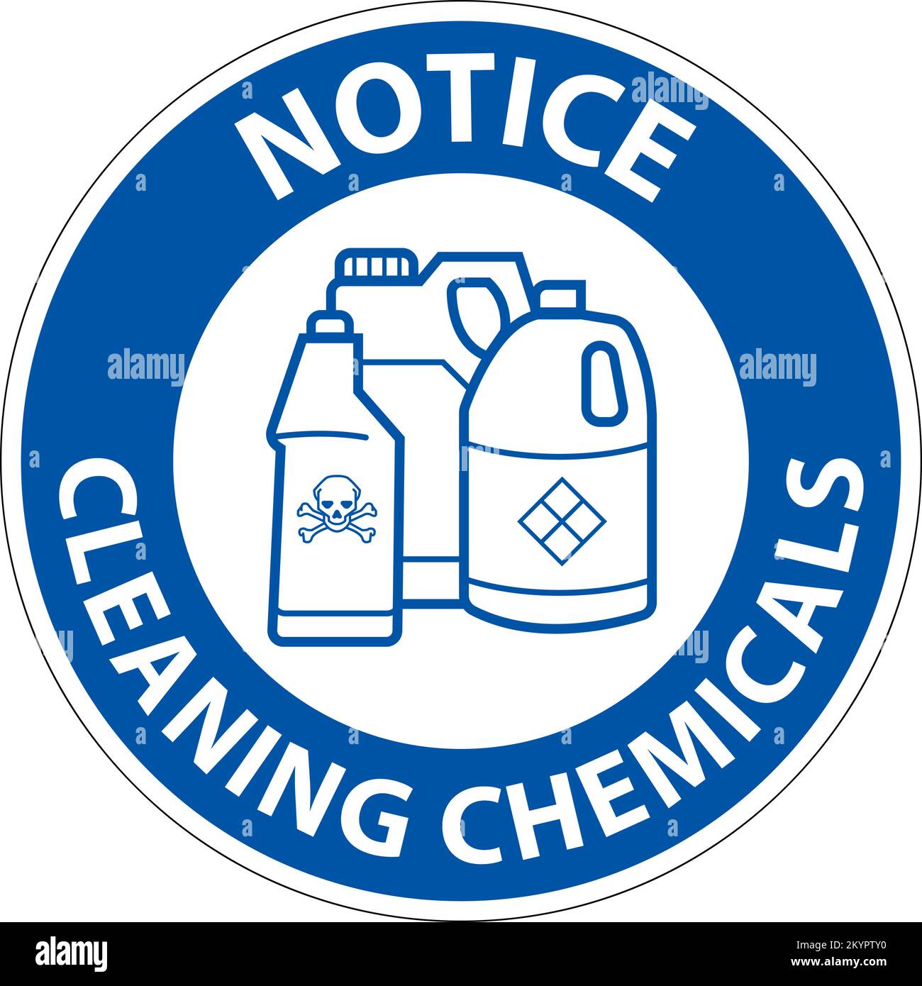 Cleaning Sign Vector Notice Sign Cleaning Chemicals Sign On White Background Stock Vector ...