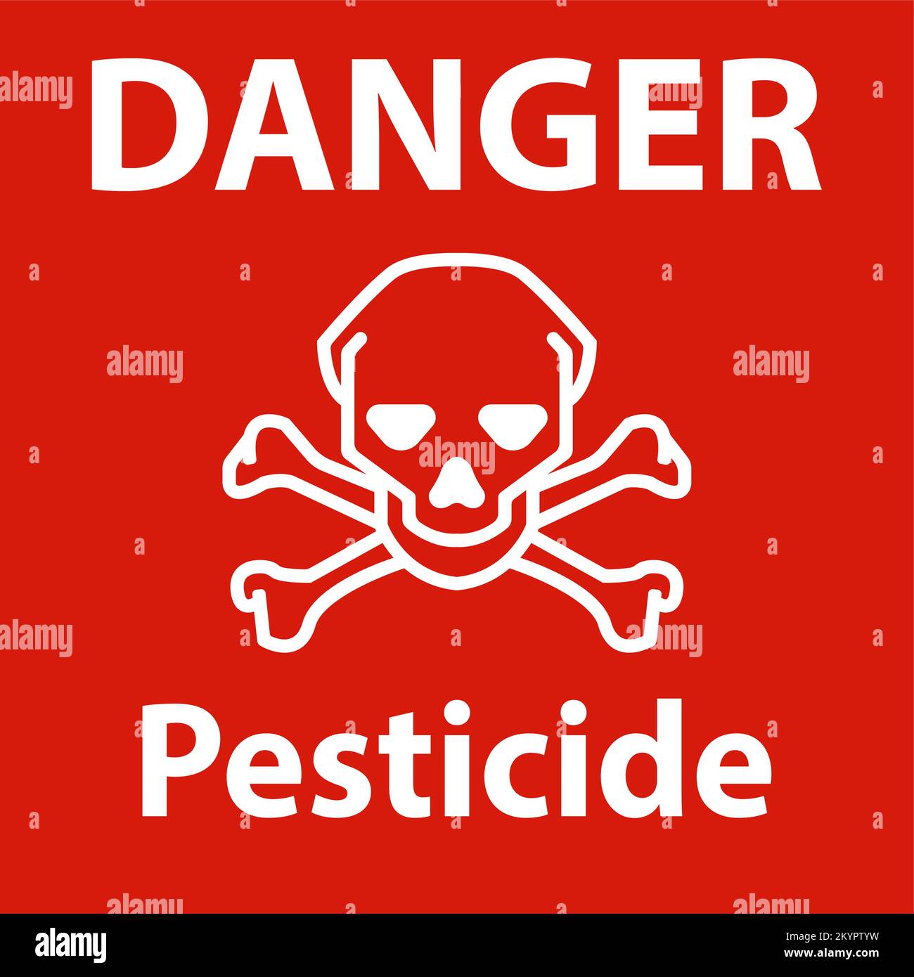 Danger Pesticide Symbol Sign On White Background Stock Vector