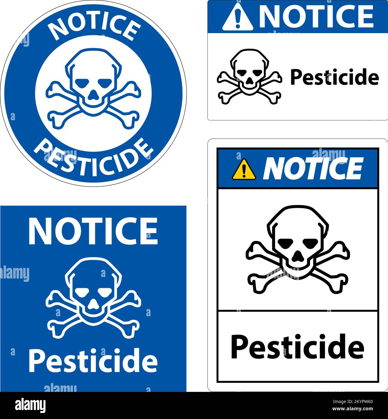 Notice Pesticide Symbol Sign On White Background Stock Vector