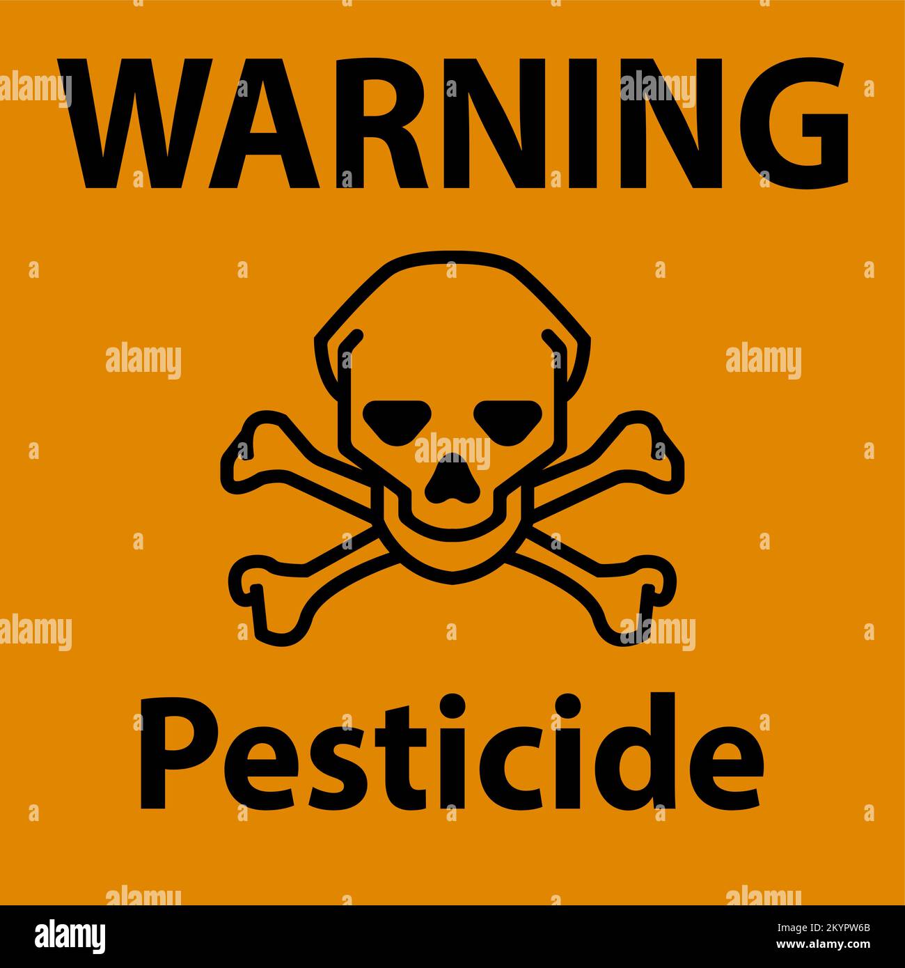 Warning Pesticide Symbol Sign On White Background Stock Vector