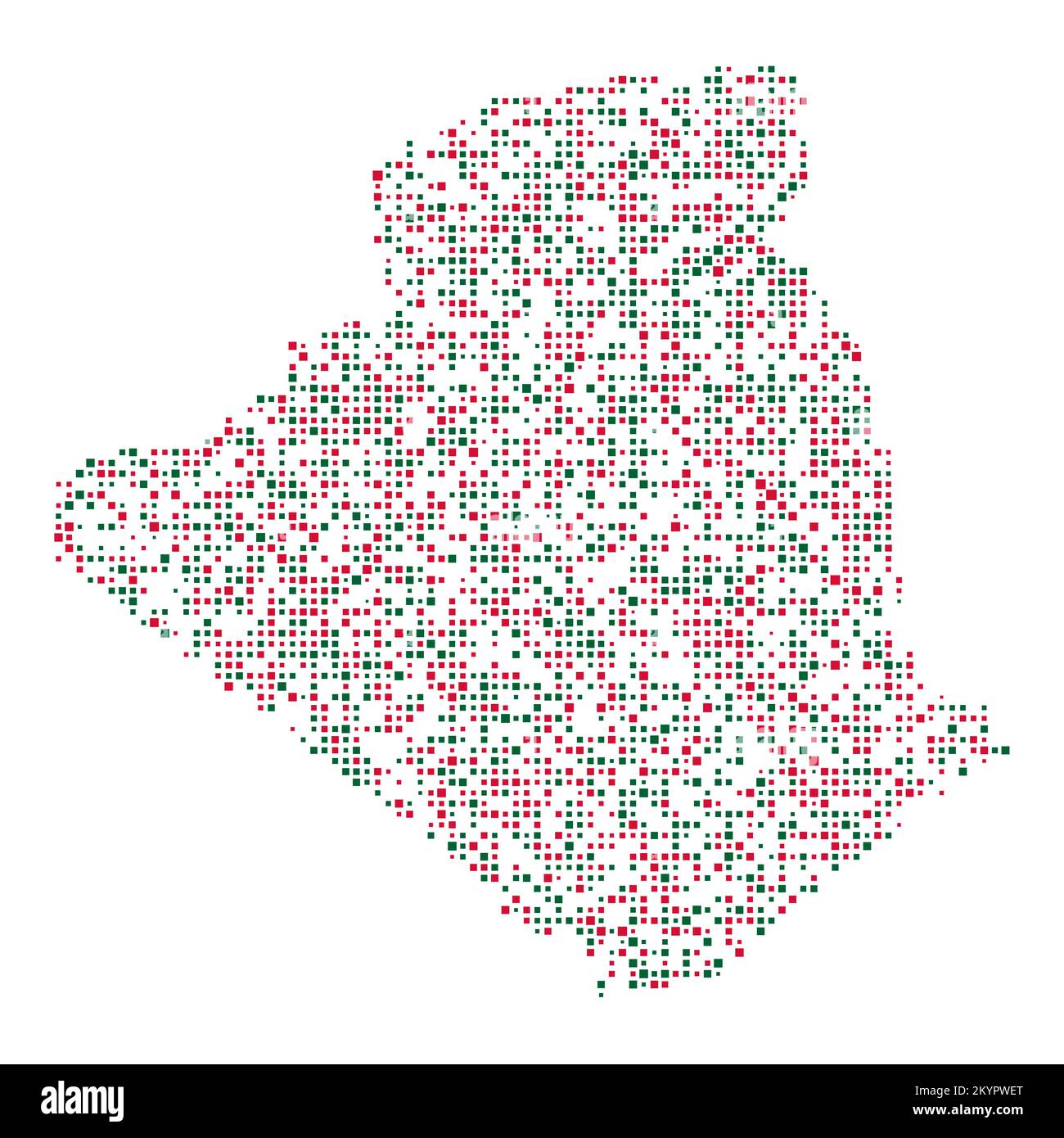 Algeria Silhouette Pixelated generative pattern illustration Stock Vector