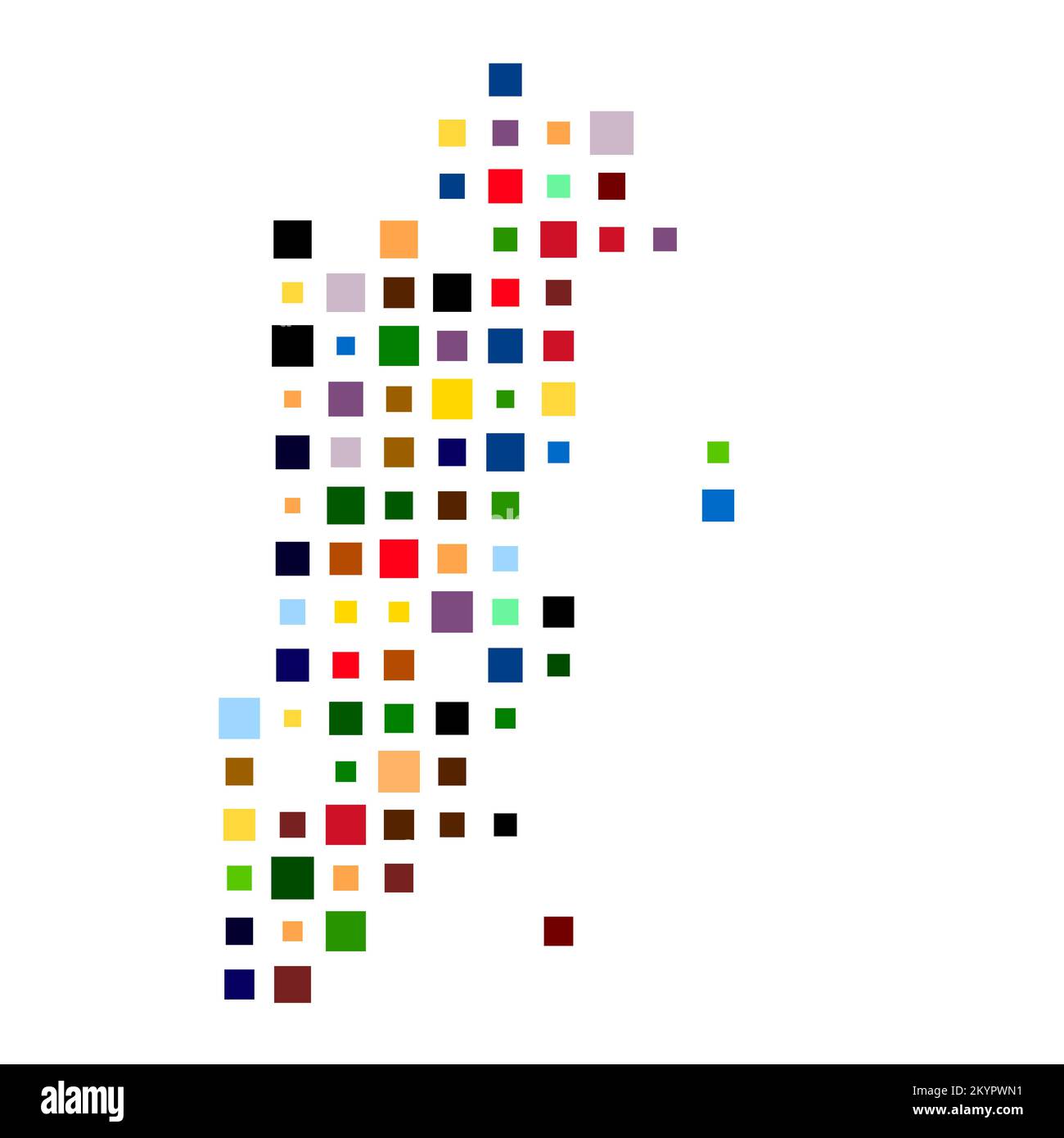 Belize Silhouette Pixelated generative pattern illustration Stock ...