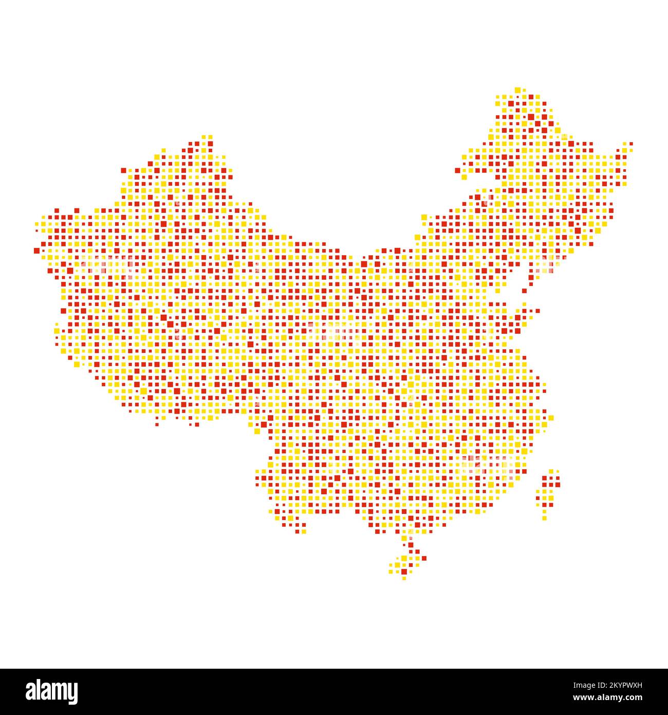 China Silhouette Pixelated generative pattern illustration Stock Vector ...