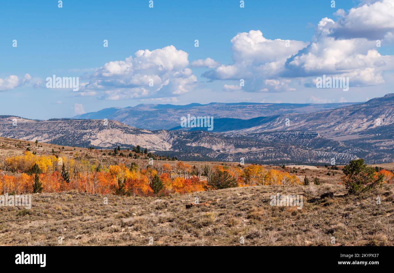 Colorful Utah Mountain Range in the Fall Stock Photo