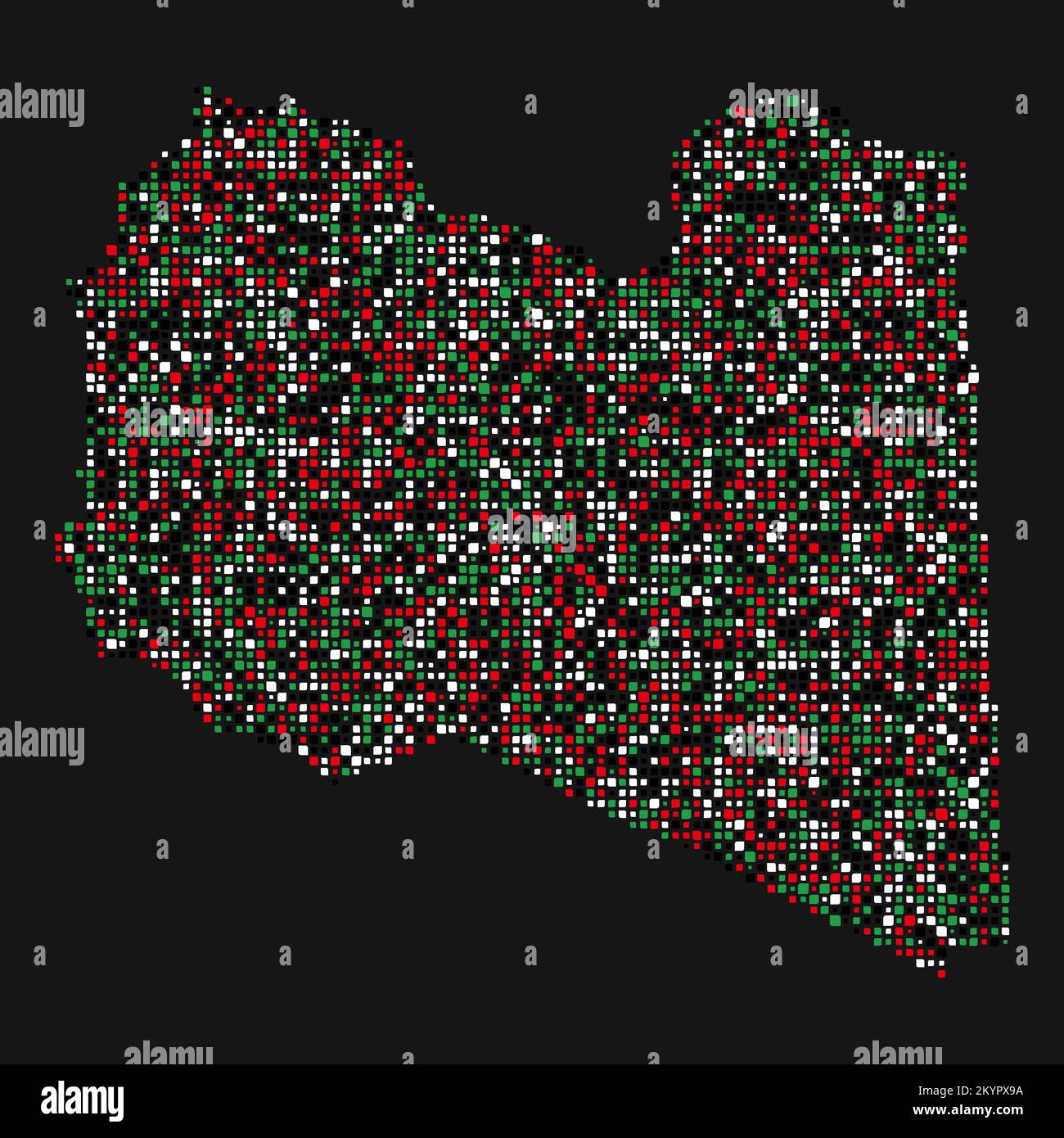 Libya Silhouette Pixelated generative pattern illustration Stock Vector ...