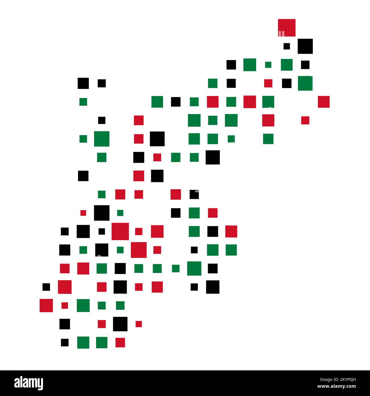 Jordan Silhouette Pixelated generative pattern illustration Stock ...