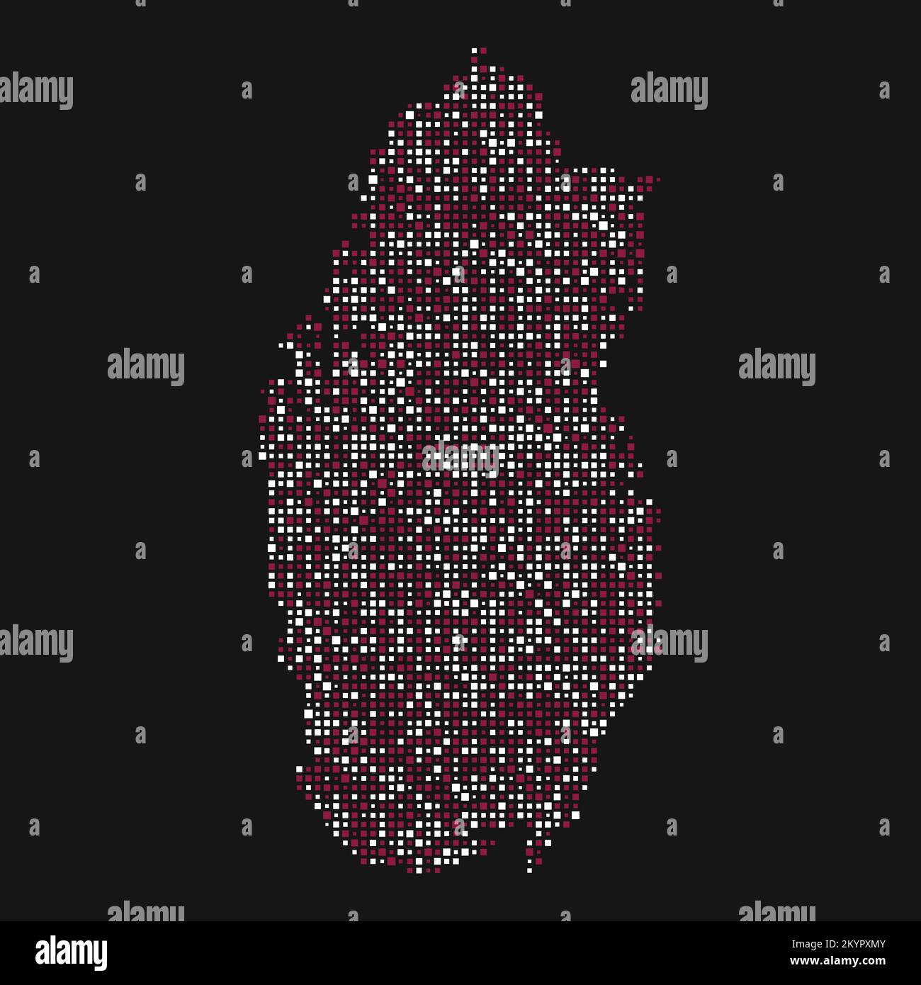 Qatar Silhouette Pixelated generative pattern illustration Stock Vector ...