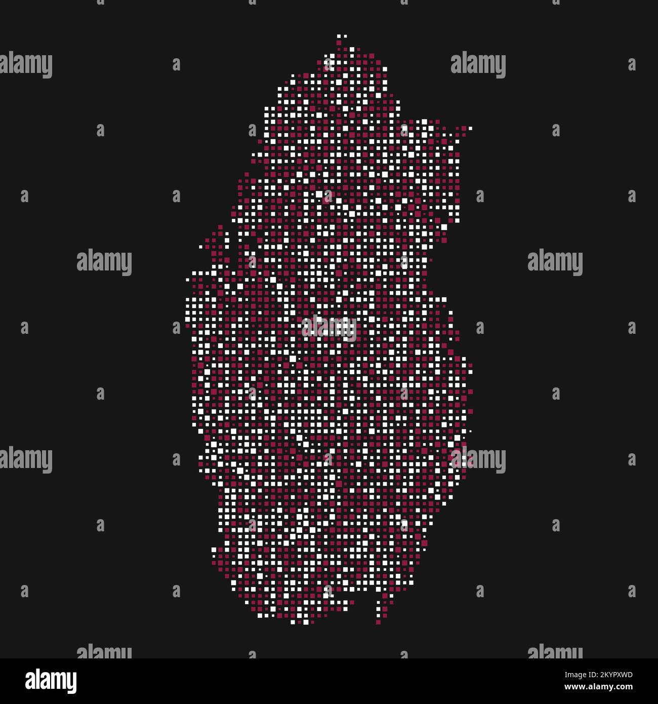 Qatar Silhouette Pixelated generative pattern illustration Stock Vector ...