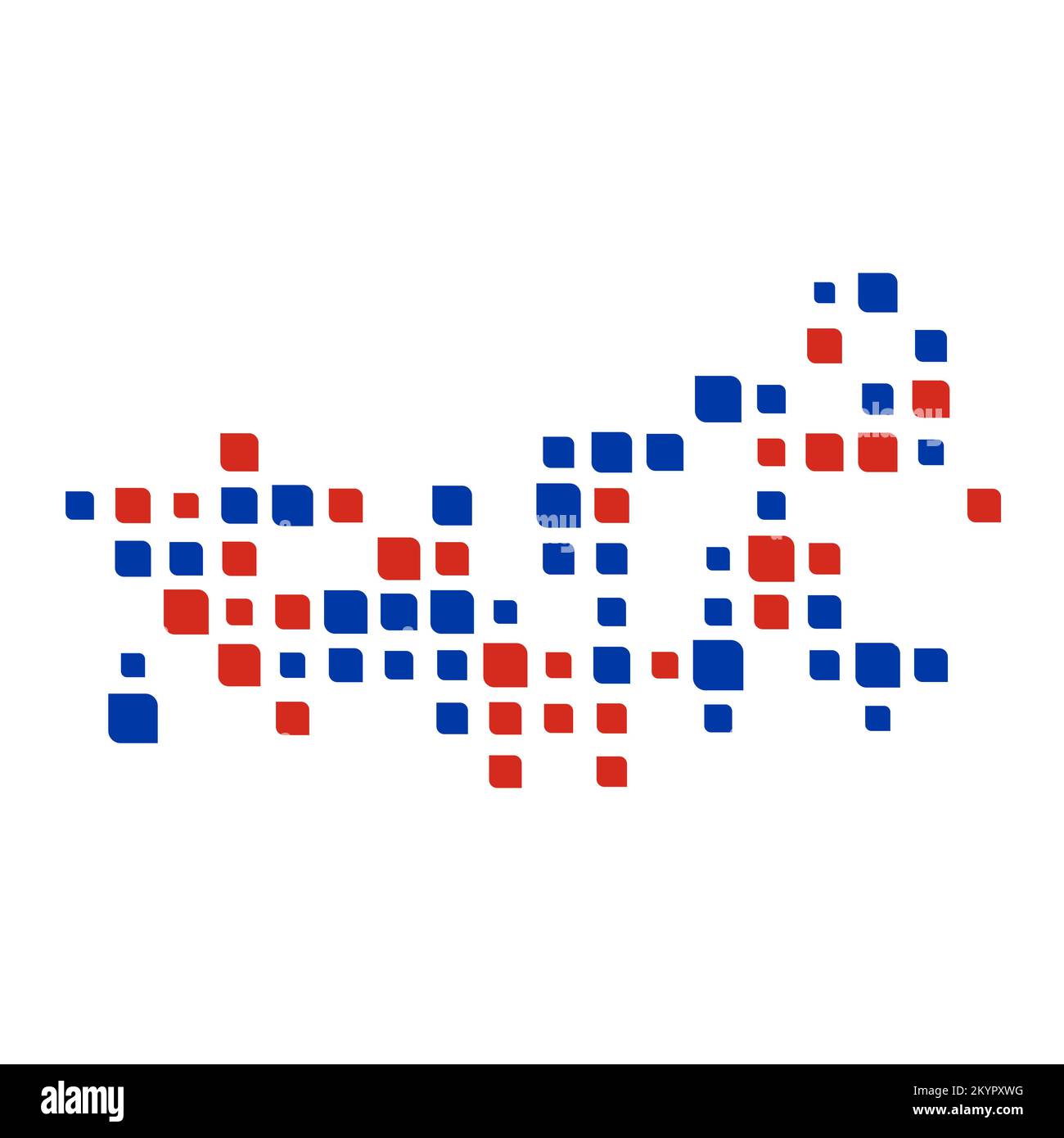Russia Silhouette Pixelated generative pattern illustration Stock ...
