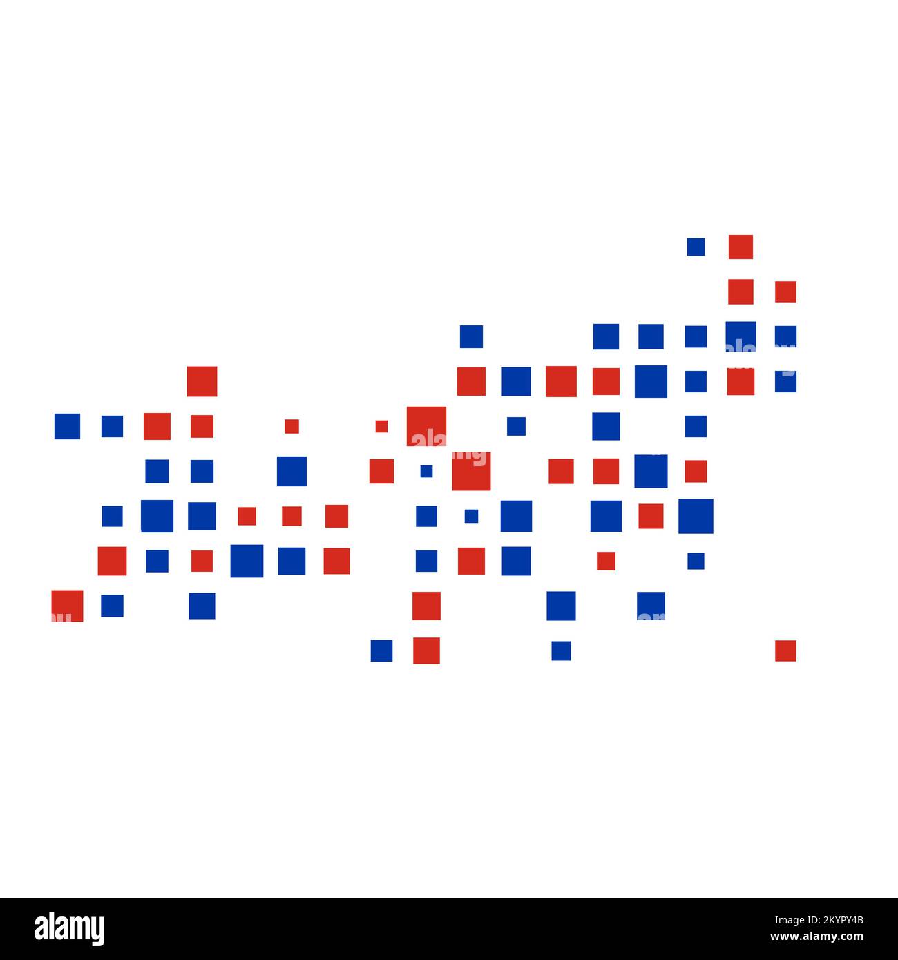 Russia Silhouette Pixelated generative pattern illustration Stock ...