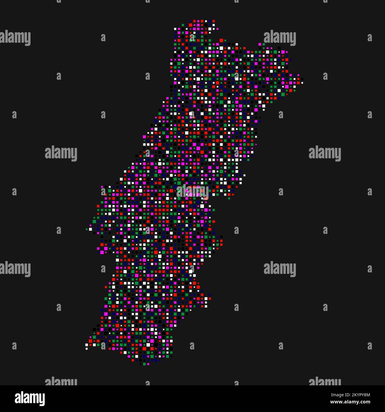 Europe Map with the Identication of Portugal. Stock Vector - Illustration  of border, design: 198518859