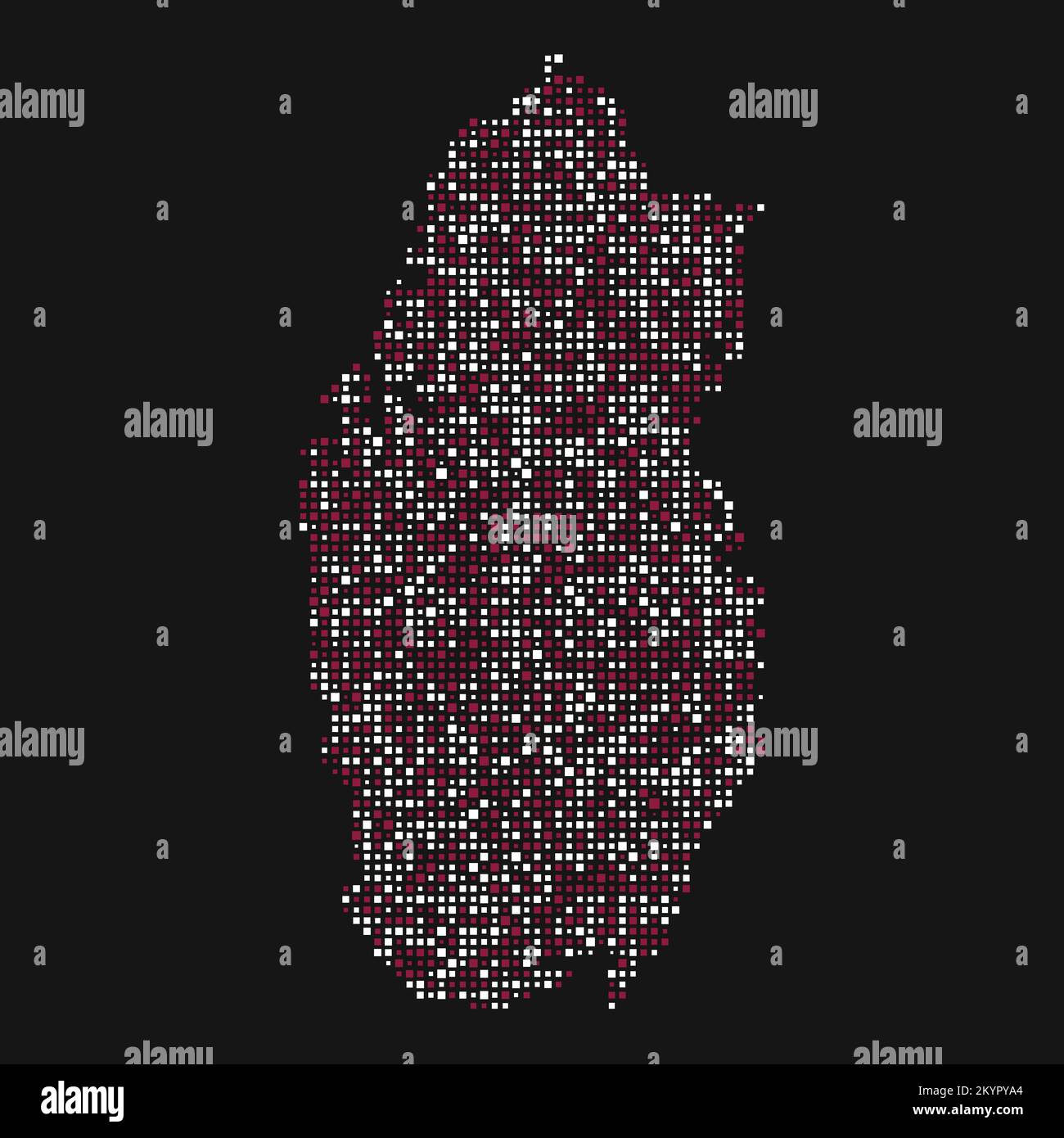 Qatar Silhouette Pixelated generative pattern illustration Stock Vector ...
