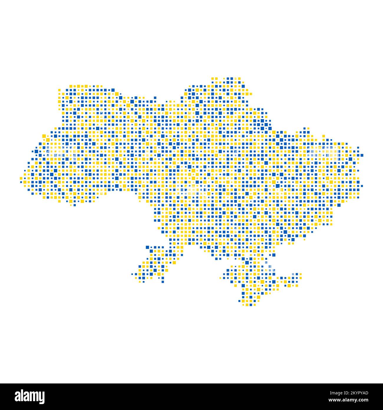 Ukraine Silhouette Pixelated generative pattern illustration Stock ...