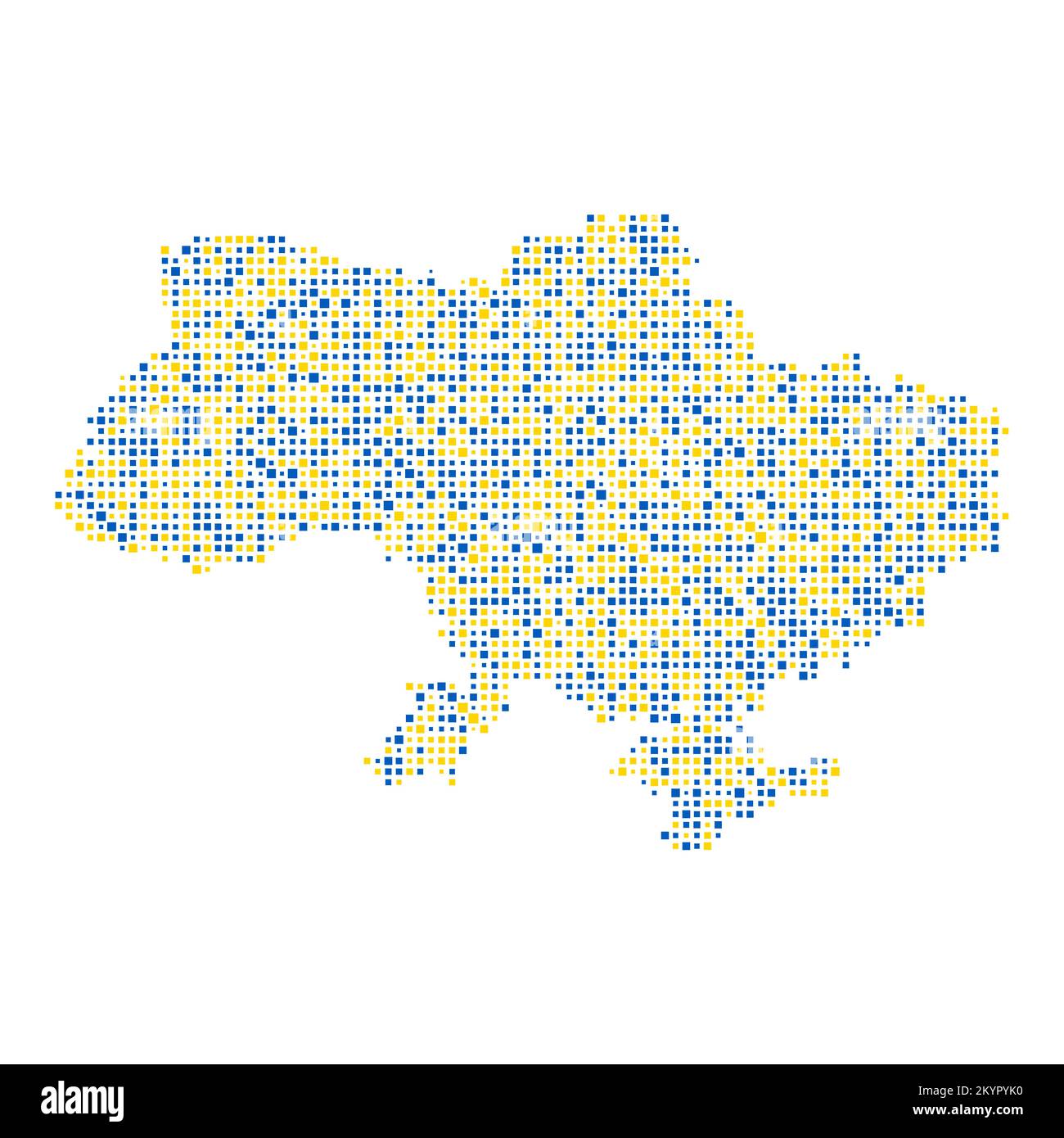 Ukraine Silhouette Pixelated generative pattern illustration Stock ...