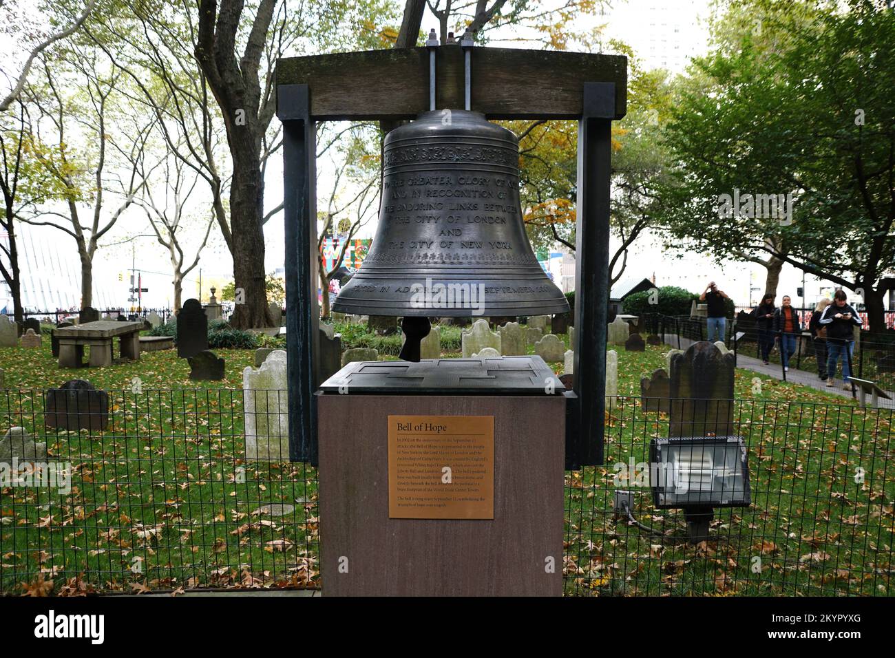New York City, U.S.A - October 31, 2022 - The Bell of Hope, the ...