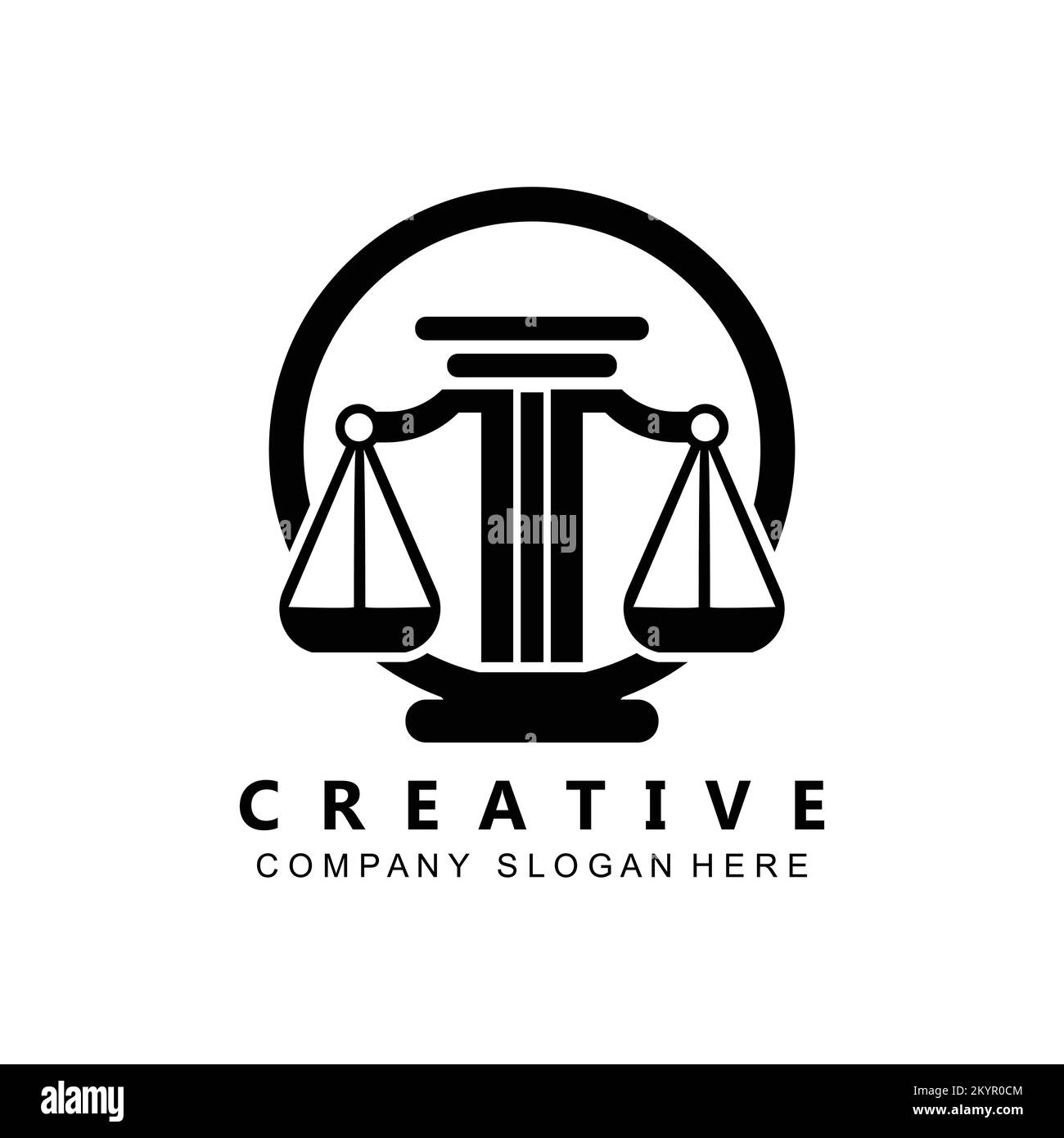 Law Logo, Scales Justice Vector, Design For Brands, Law