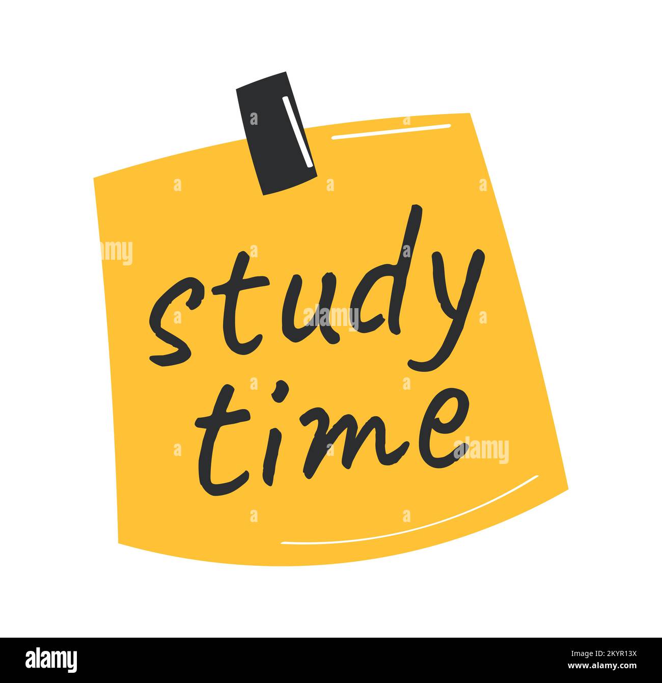 Study time note icon stock vector image art alamy