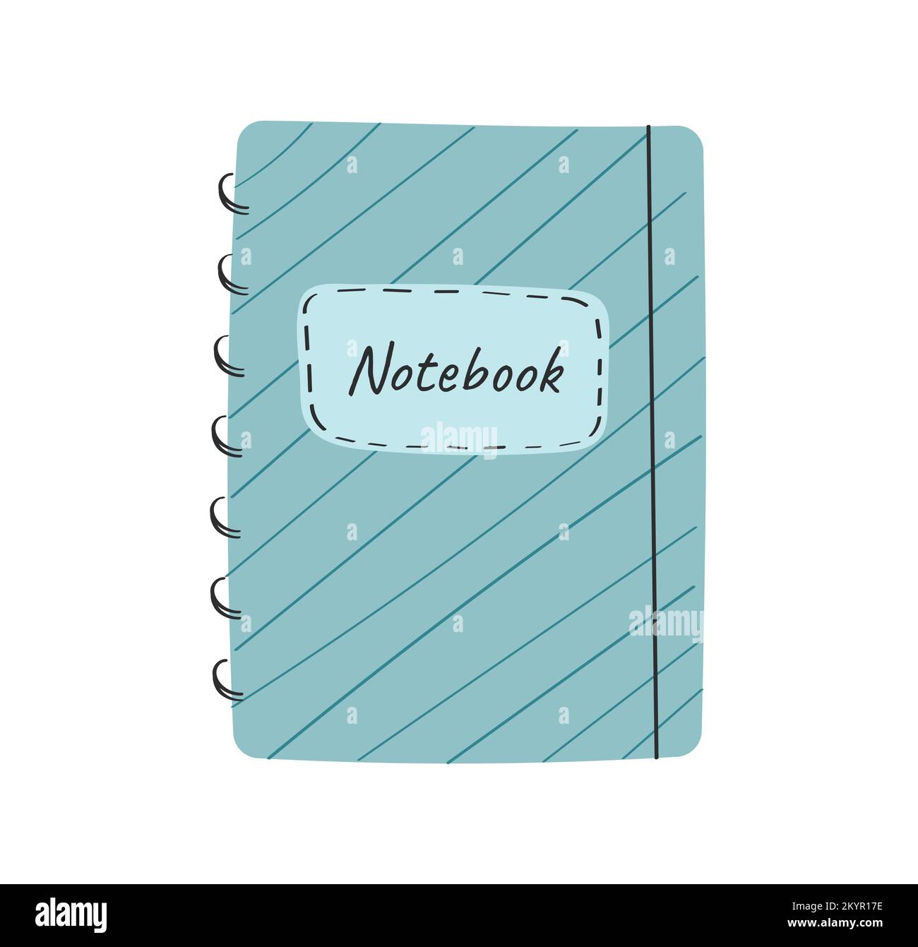 Blue notebook icon Stock Vector