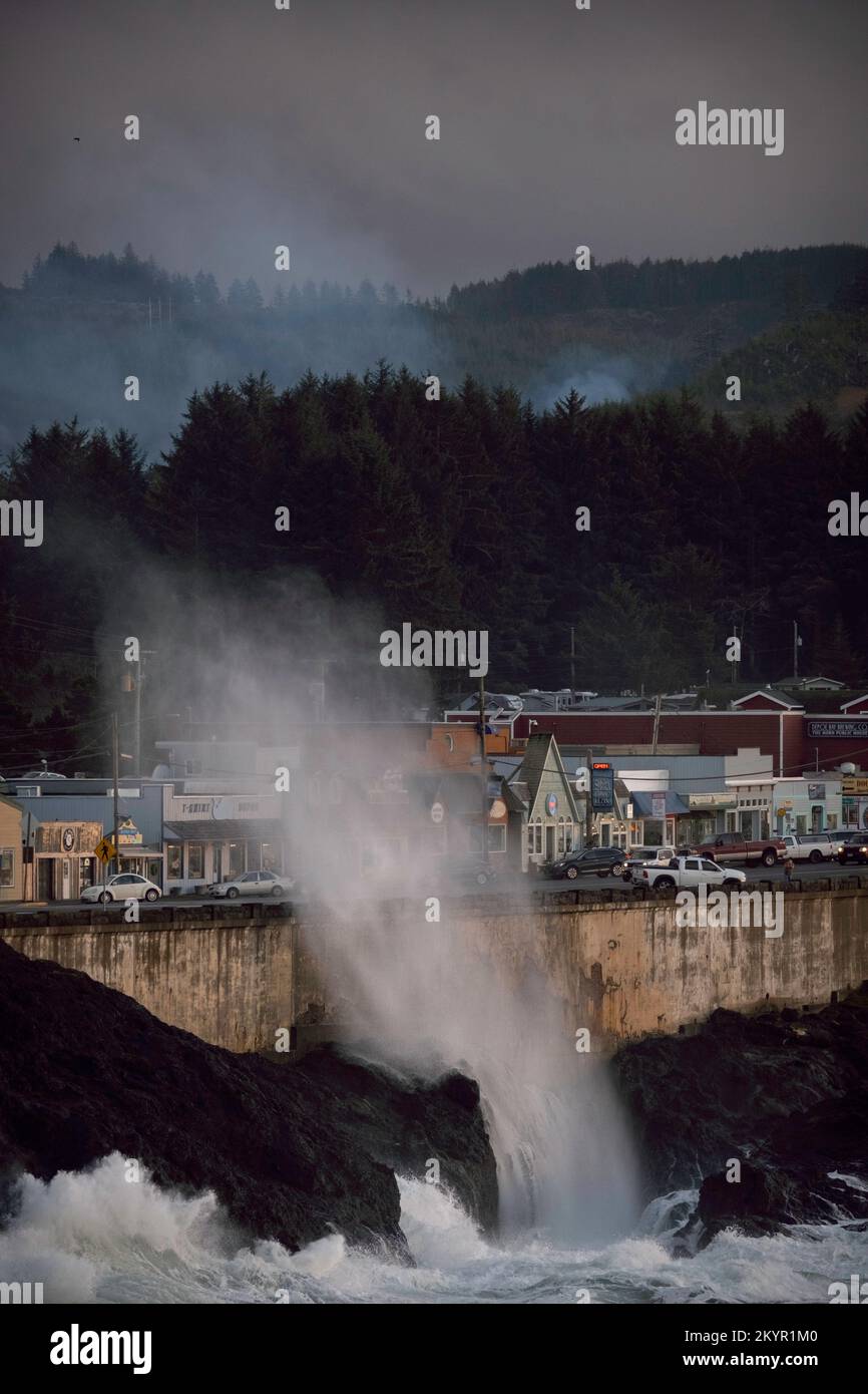 Depoe Bay, Spouting Horn Stock Photo Alamy