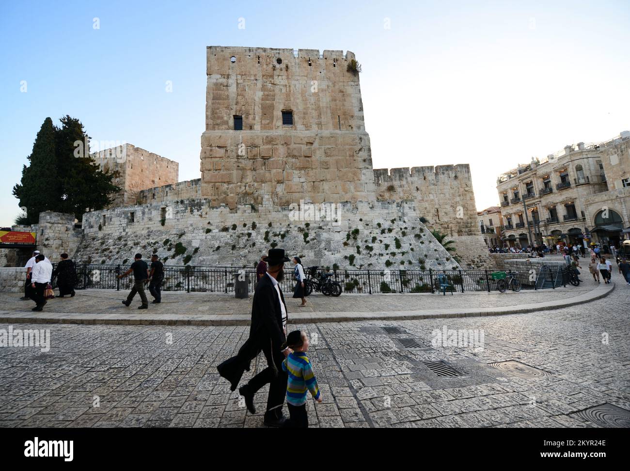 Omar Ibn ElKhattab Sq. near Jaffa gate in the old city of Jerusalem Stock Photo Alamy
