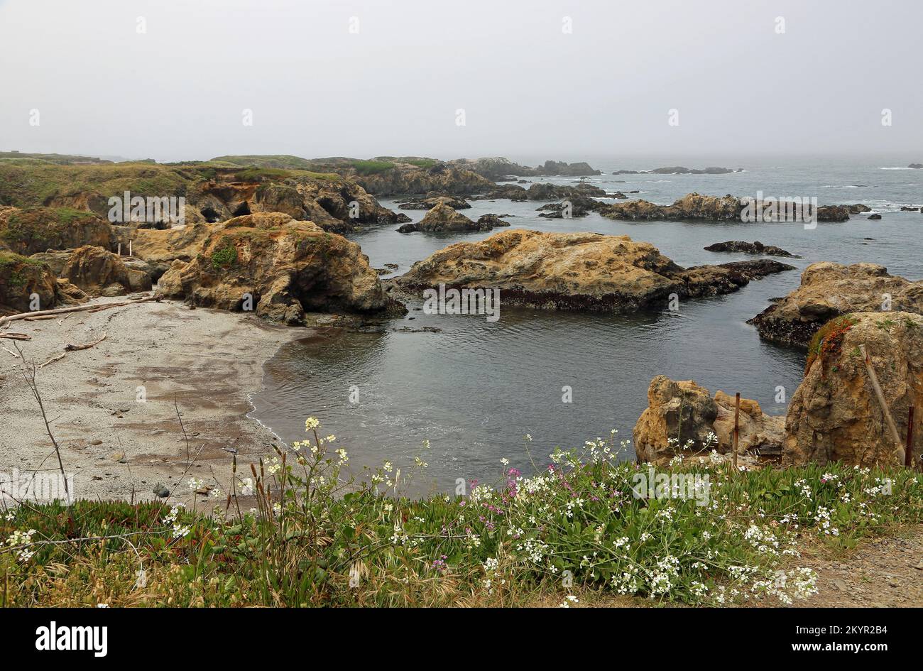 Glass Beach California Stock Photo Alamy