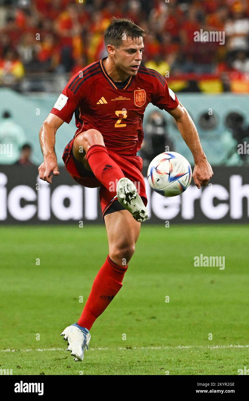 Doha, Qatar on December 1, 2022. Cesar Azpilicueta of Spain during Japan v Spain match of the