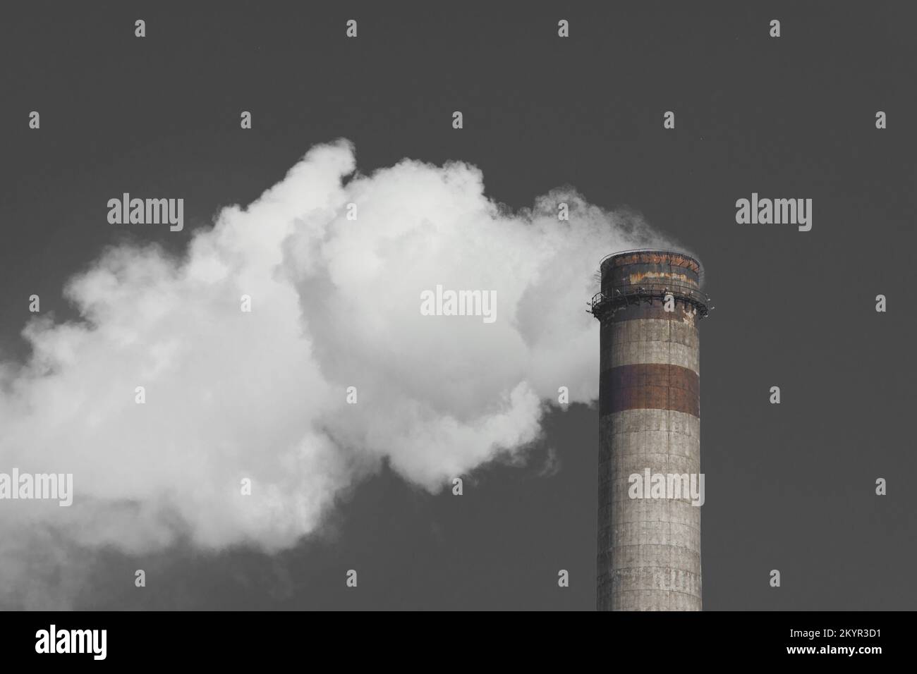 Pollution of the environment, ecology and air. Withdrawal of combustion products of soot, smoke