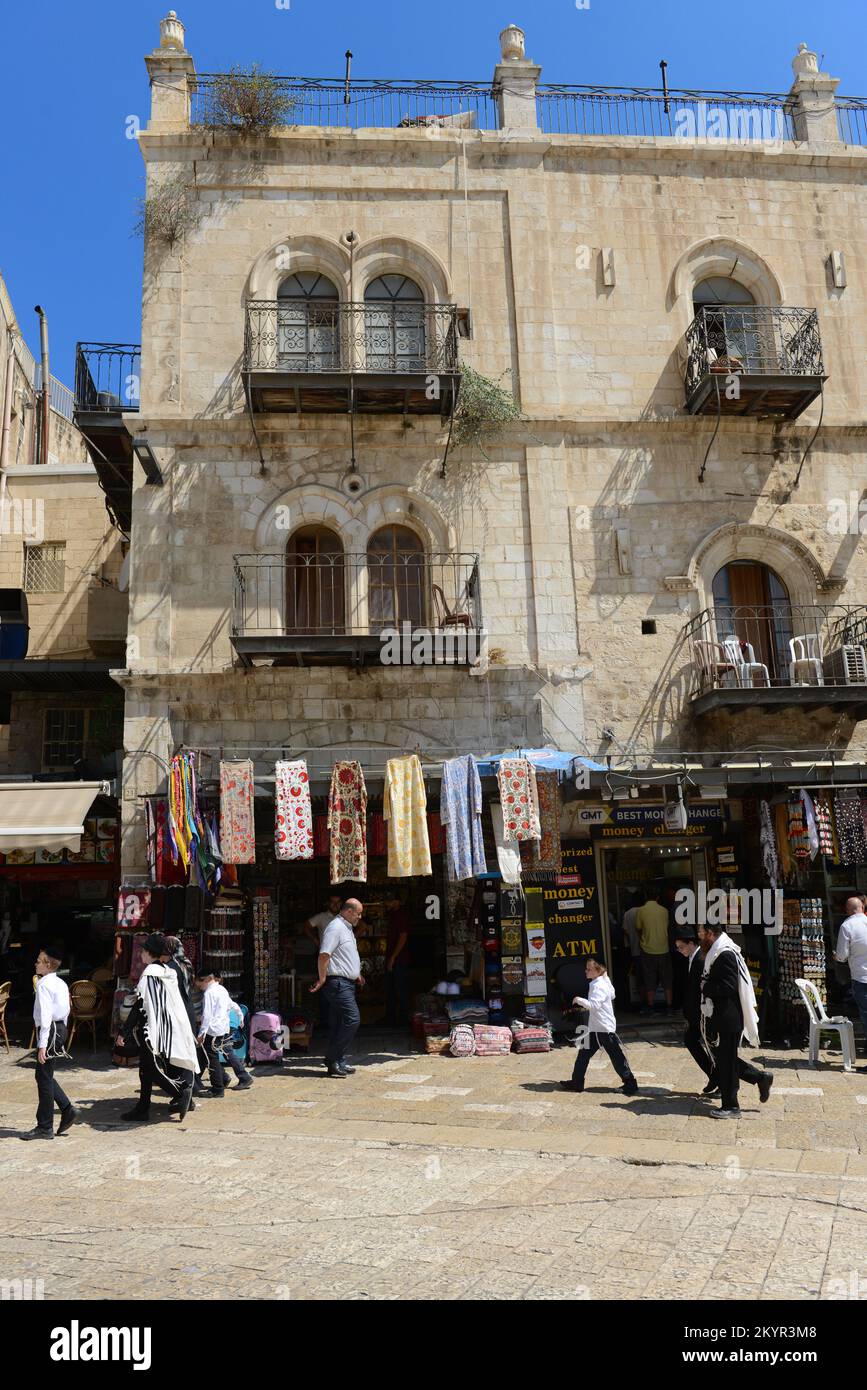 Omar Ibn ElKhattab Sq. near Jaffa gate in the old city of Jerusalem Stock Photo Alamy