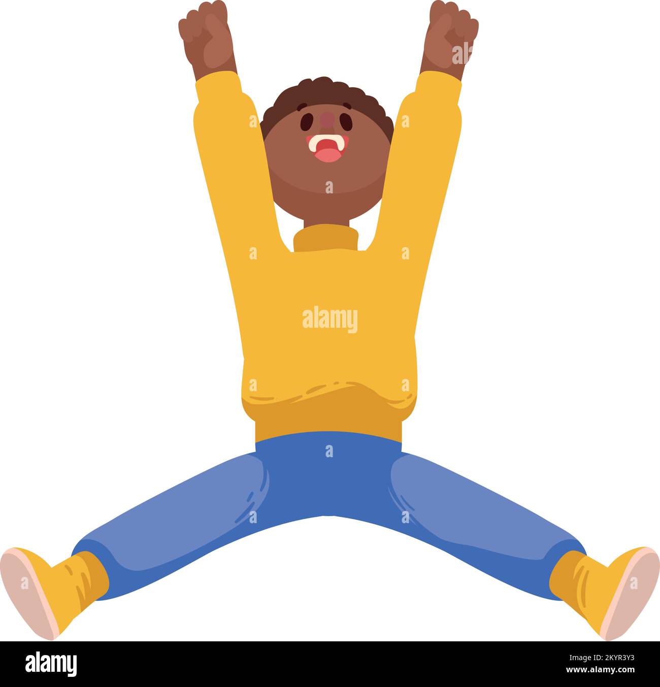 afro happy man celebrating Stock Vector Image & Art Alamy(01)