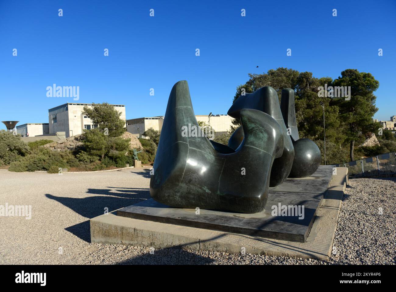 Three-piece Sculpture: Vertebrae by Henry Moore. Israel museum, Jerusalem, Israel. Stock Photo