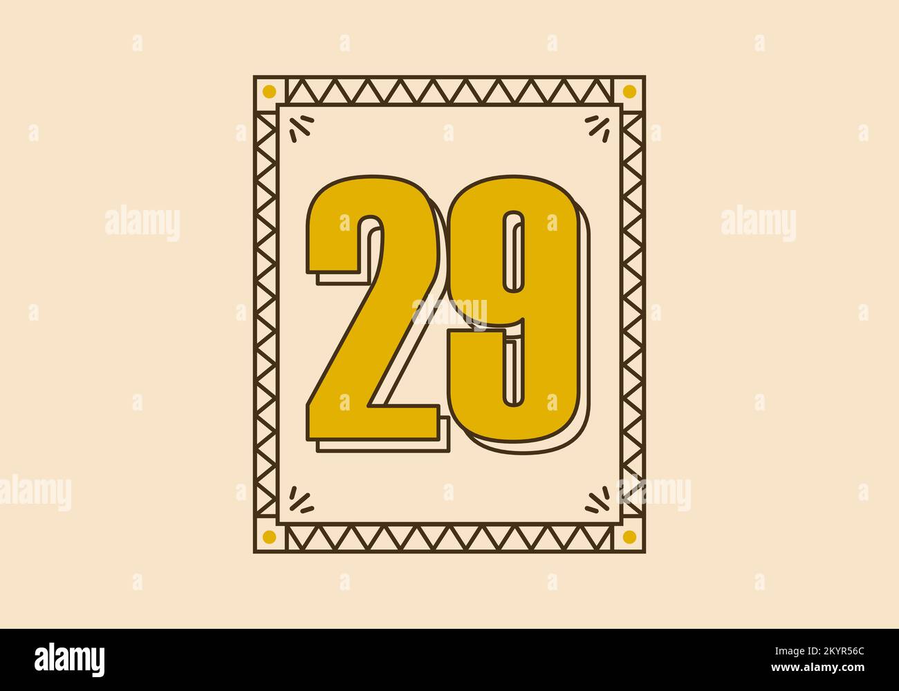 Number 29 Stock Vector Images - Alamy