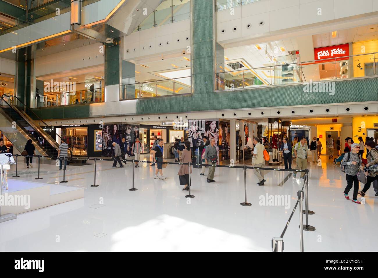 HONG KONG - NOVEMBER 02, 2015: interior of New Town Plaza. New Town ...